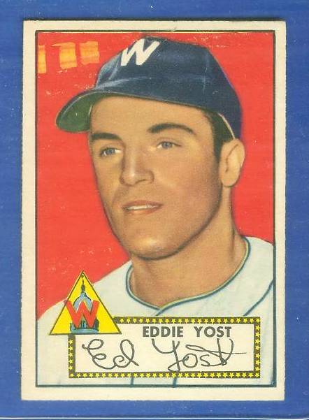 1952 Topps #123 Eddie Yost (Senators) Baseball cards value
