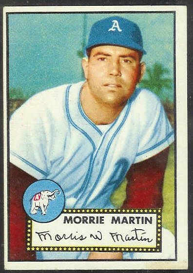1952 Topps #131 Morrie Martin [#b] (Philadelphia A's) Baseball cards value