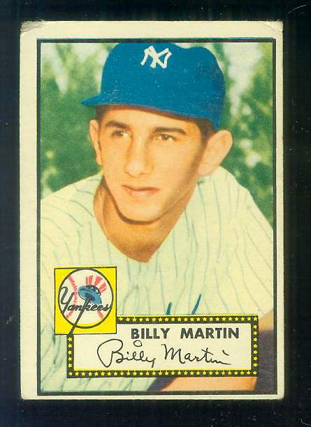 1952 Topps #175 Billy Martin ROOKIE (Yankees) Baseball cards value
