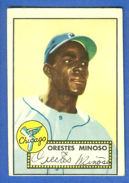 1952 Topps #195 Orestes Minoso ROOKIE [#b] (White Sox) Baseball cards value