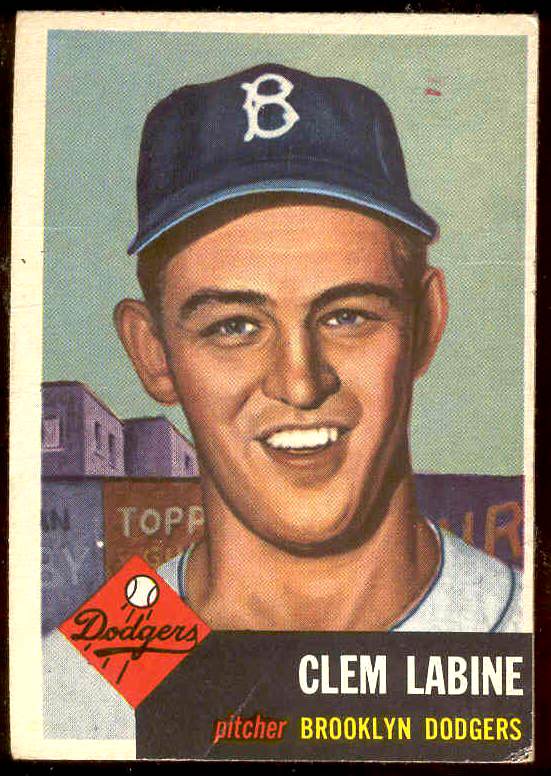 1953 Topps #.14 Clem Labine (Brooklyn Dodgers) Baseball cards