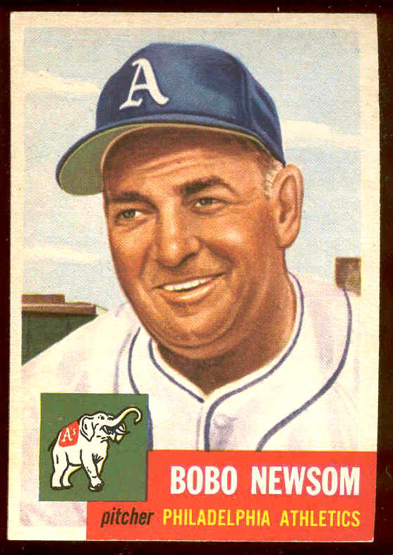 1953 Topps #.15 Bobo Newsom (Philadelphia A's) Baseball cards