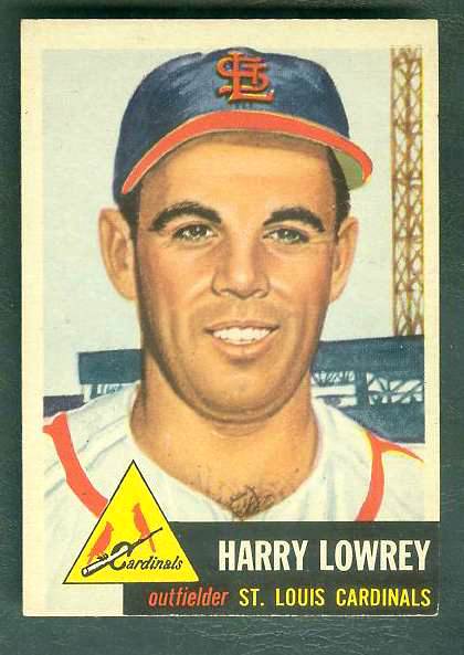 1953 Topps #.16 Harry 'Peanuts' Lowrey [#a] (Cardinals) Baseball cards value