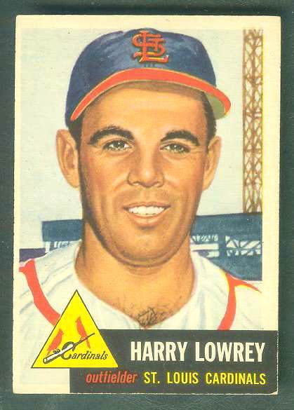 1953 Topps #.16 Harry 'Peanuts' Lowrey [#c] (Cardinals) Baseball cards value