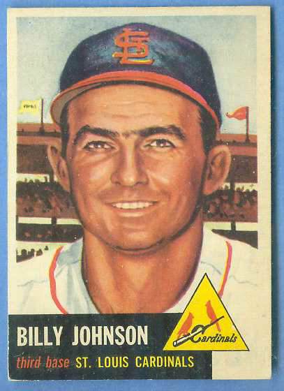 1953 Topps #.21 Billy Johnson [#b] (Cardinals) Baseball cards