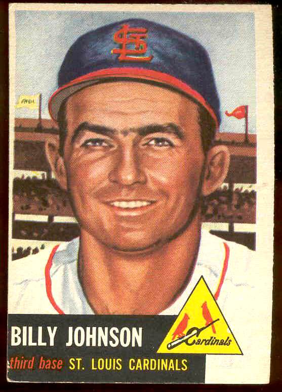 1953 Topps #.21 Billy Johnson  [#d] (Cardinals) Baseball cards