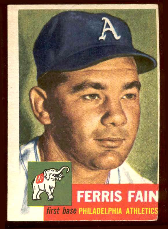 1953 Topps #.24 Ferris Fain (Philadelphia A's) Baseball cards