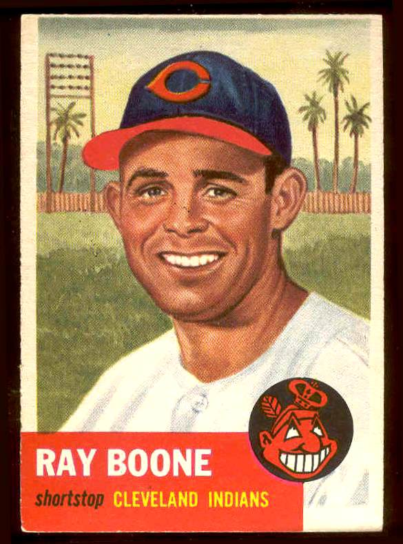 1953 Topps #.25 Ray Boone (Indians) Baseball cards