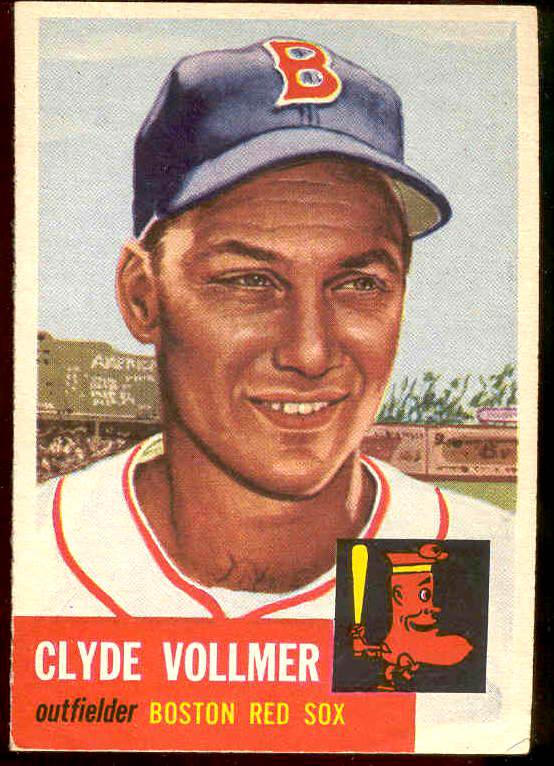 1953 Topps #.32 Clyde Vollmer (Red Sox) Baseball cards