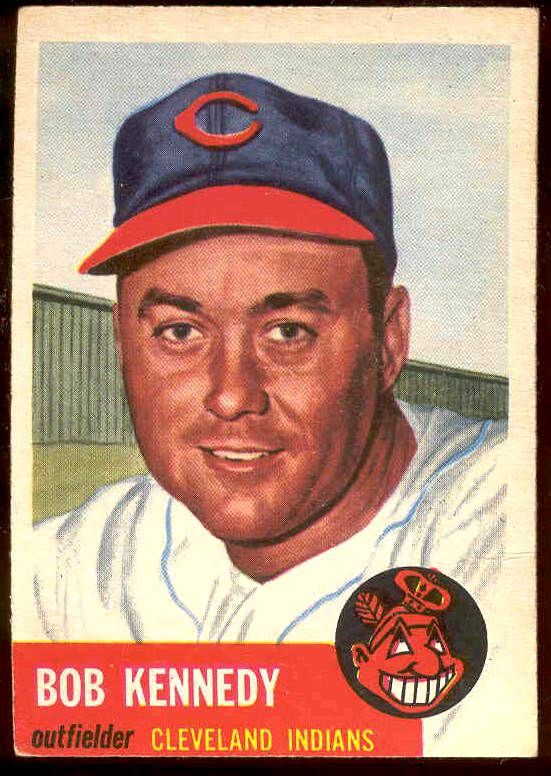1953 Topps #.33 Bob Kennedy (Indians) Baseball cards value