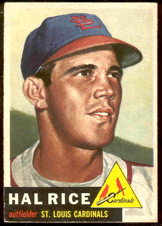1953 Topps #.93 Hal Rice (Cardinals) Baseball cards value