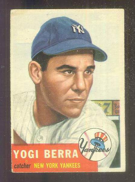 1953 Topps #104 Yogi Berra (Yankees) Baseball cards value