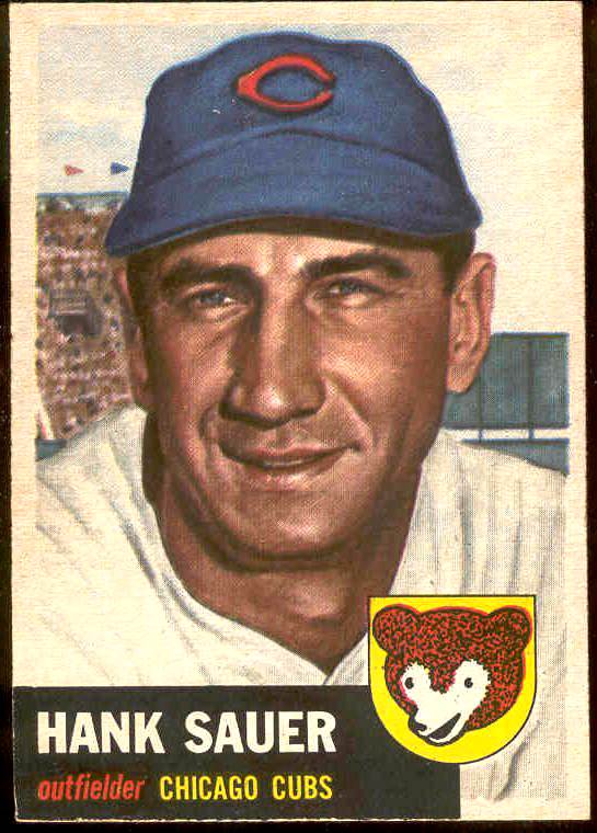 1953 Topps #111 Hank Sauer (Cubs) Baseball cards value