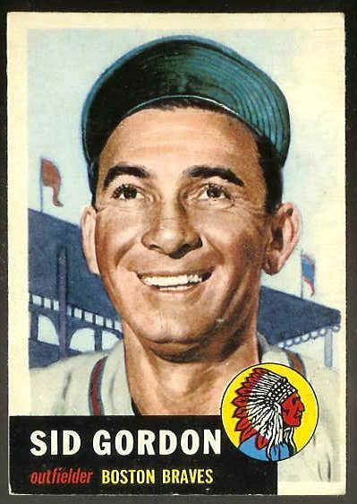 1953 Topps #117 Sid Gordon (Braves) Baseball cards value