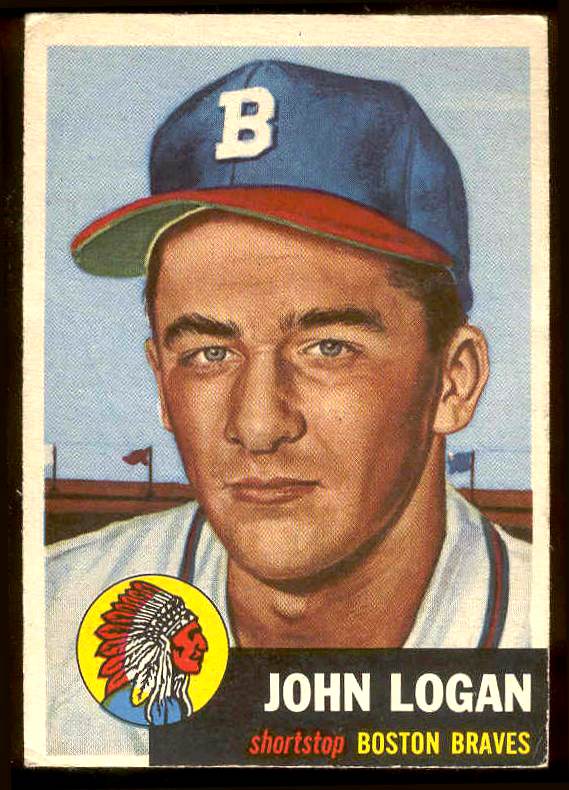 1953 Topps #158 John Logan ROOKIE (Braves) Baseball cards value