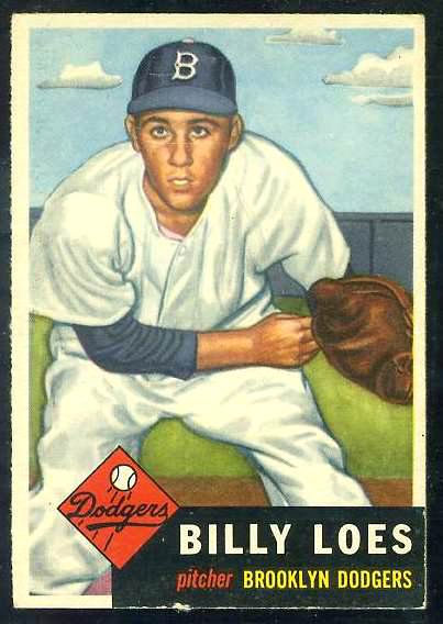 1953 Topps #174 Billy Loes (Brooklyn Dodgers) Baseball cards value