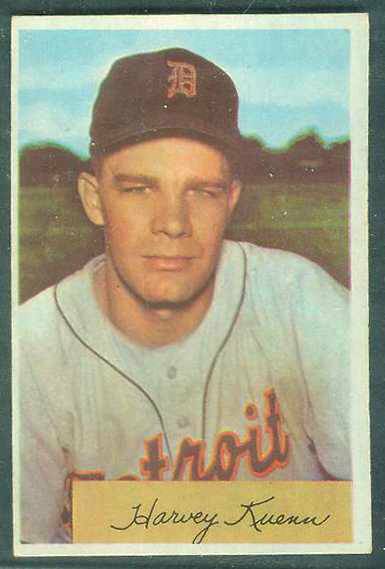 1954 Bowman #.23 Harvey Kuenn ROOKIE [#b] (Tigers) Baseball cards value