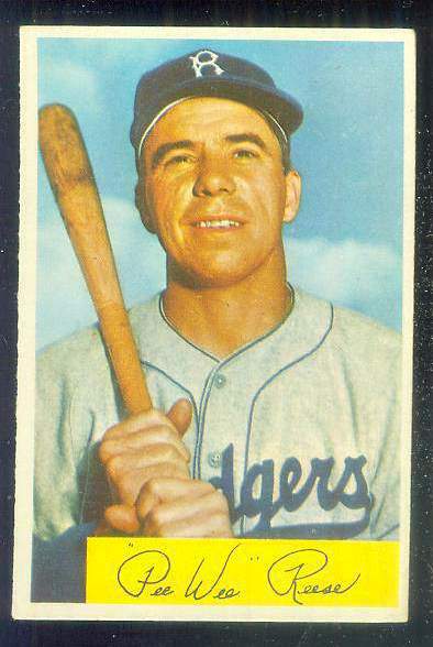 1954 Bowman #.58 Pee Wee Reese [#a] (Brooklyn Dodgers) Baseball cards value