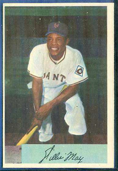 1954 Bowman #.89 Willie Mays [#b] (New York Giants) Baseball cards value