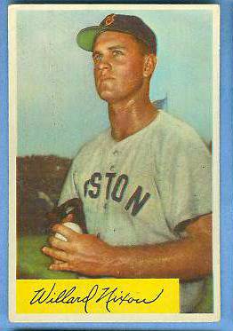 1954 Bowman #114 Willard Nixon (Red Sox) Baseball cards value