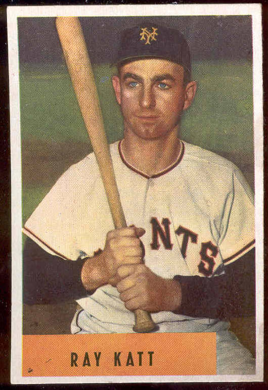 1954 Bowman #121 Ray Katt (New York Giants) Baseball cards value
