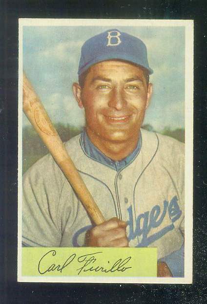 1954 Bowman #122 Carl Furillo [#a] (Brooklyn Dodgers) Baseball cards value