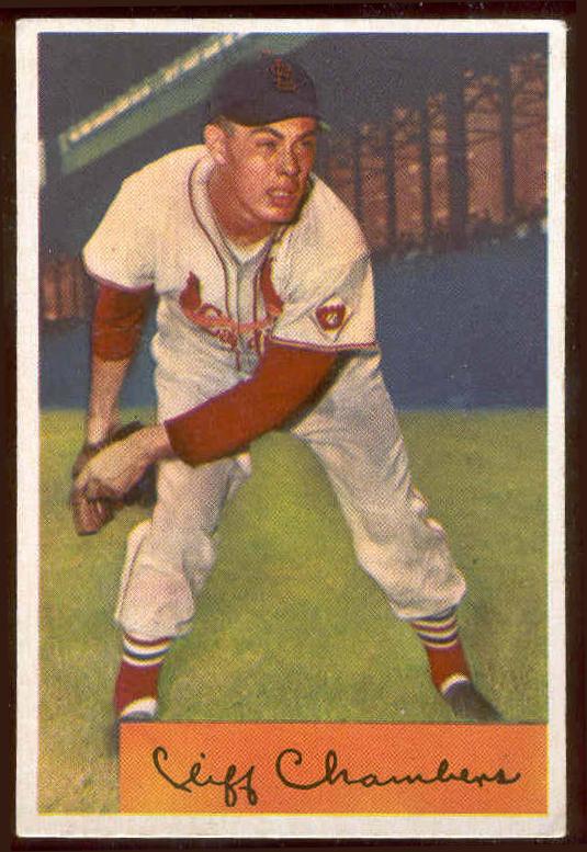 1954 Bowman #126 Cliff Chambers (Cardinals) Baseball cards value