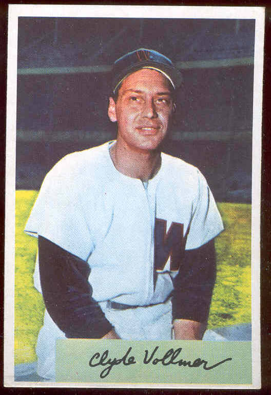 1954 Bowman #136 Clyde Vollmer (Senators) Baseball cards value