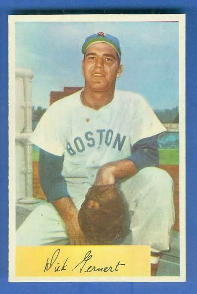 1954 Bowman #146 Dick Gernert (Red Sox) Baseball cards value