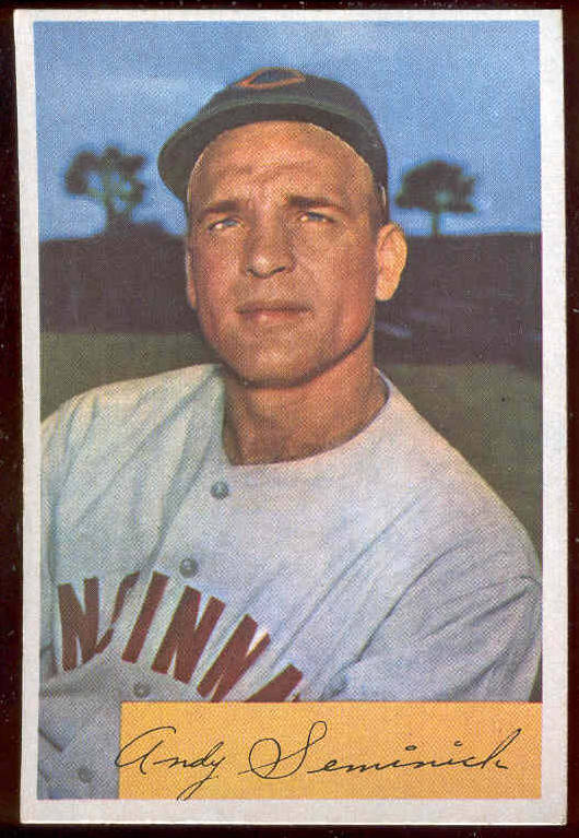 1954 Bowman #172 Andy Seminick (Reds) Baseball cards value