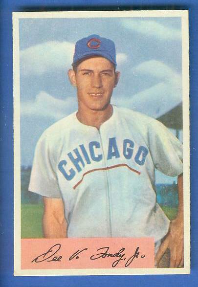 1954 Bowman #173 Dee V. Fondy Jr (Cubs) Baseball cards value