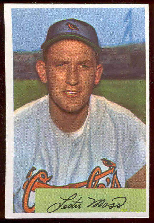 1954 Bowman #181 Lester Moss (Orioles) Baseball cards value