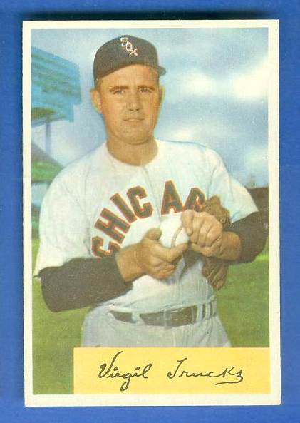 1954 Bowman #198 Virgil Trucks [#b] (White Sox) Baseball cards value