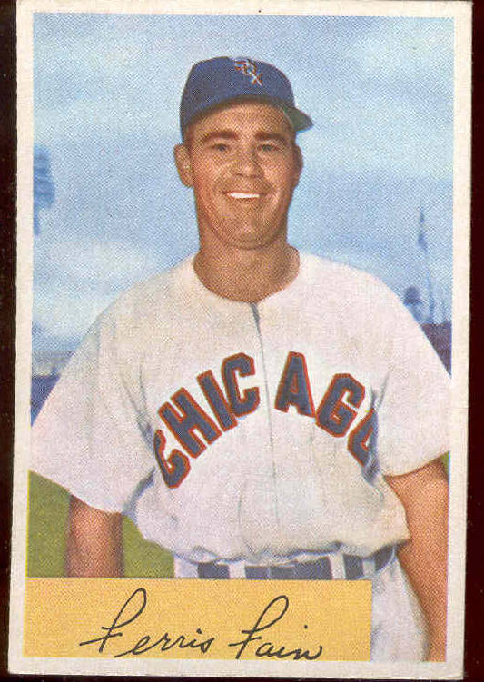 1954 Bowman #214 Ferris Fain (White Sox) Baseball cards value