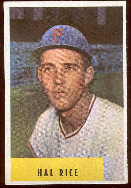 1954 Bowman #219 Hal Rice (Pirates) Baseball cards value