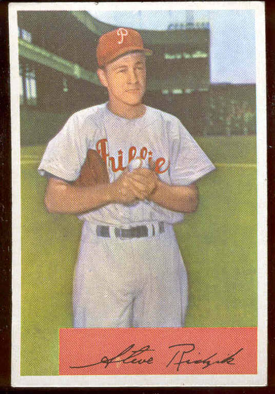1954 Bowman #223 Steve Ridzik (Phillies) Baseball cards value