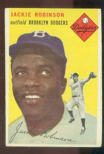 1954 Topps #.10 Jackie Robinson [#a] (Brooklyn Dodgers) Baseball cards value