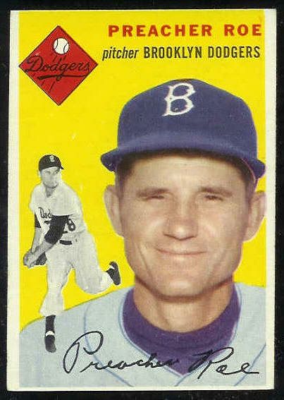 1954 Topps #.14 Preacher Roe [#b] (Brooklyn Dodgers) Baseball cards