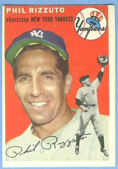 1954 Topps #.17 Phil Rizzuto [#a] (Yankees) Baseball cards value