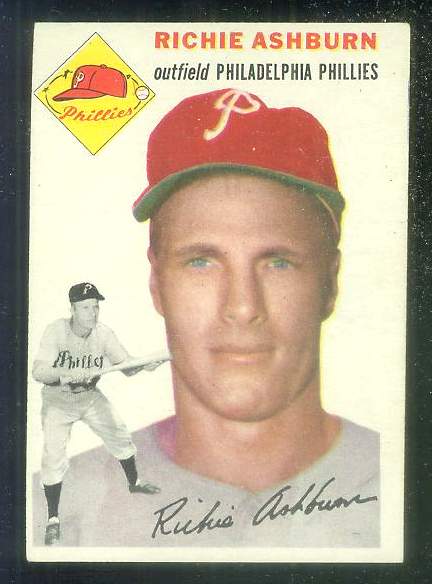 1954 Topps #.45 Richie Ashburn [#b] (Phillies) Baseball cards value