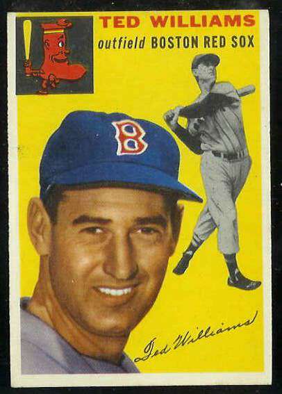 1954 Topps #250 Ted Williams [#b] (Red Sox) Baseball cards value