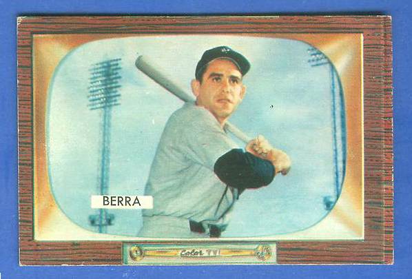 1955 Bowman #168 Yogi Berra [#b] (Yankees) Baseball cards value