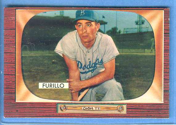 1955 Bowman #169 Carl Furillo [#b] (Brooklyn Dodgers) Baseball cards value