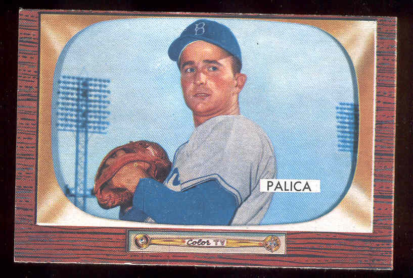 1955 Bowman #195 Erv Palica ( Without Trade VARIATION) (Brooklyn Dodgers) Baseball cards value