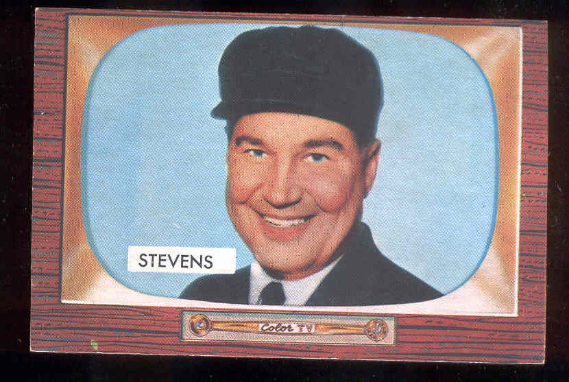 1955 Bowman #258 John W. Stevens UMPIRE SCARCER HIGH NUMBER Baseball cards value