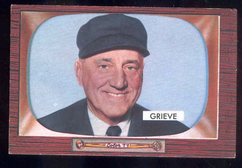 1955 Bowman #275 William T Grieve UMPIRE SCARCER HIGH NUMBER Baseball cards value