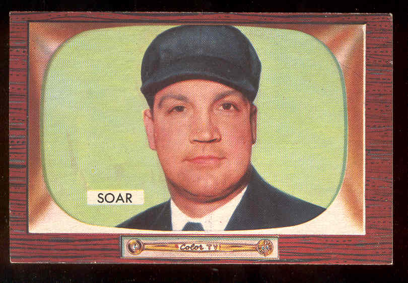 1955 Bowman #279 Hank Soar UMPIRE SCARCER HIGH NUMBER Baseball cards value