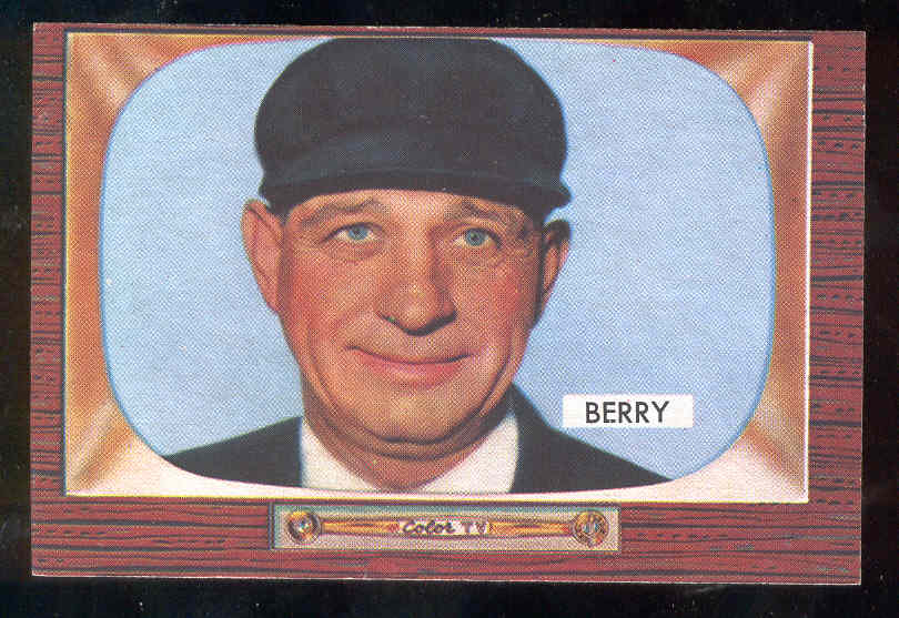 1955 Bowman #281 Charles Berry UMPIRE SCARCER HIGH NUMBER Baseball cards value