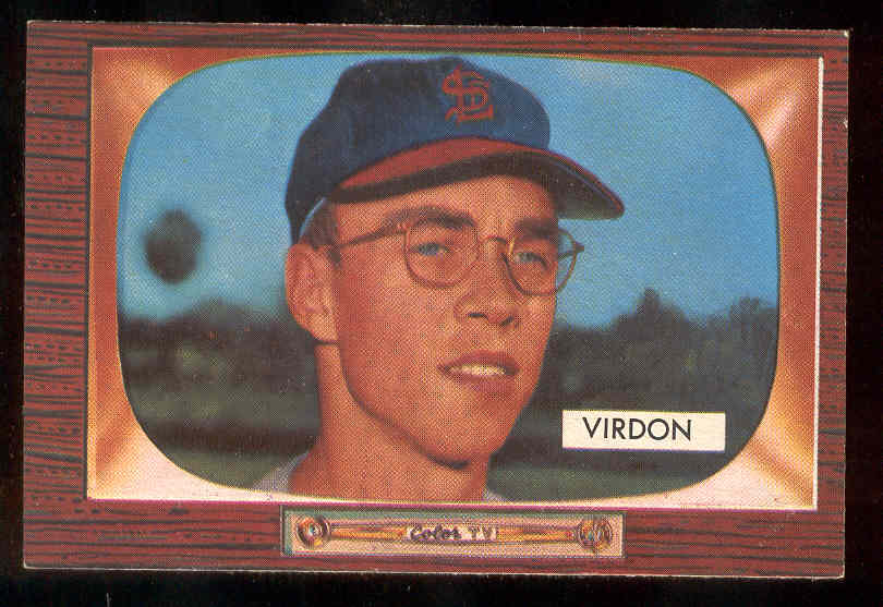 1955 Bowman #296 Bill Virdon ROOKIE SCARCER HIGH NUMBER (Cardinals) Baseball cards value