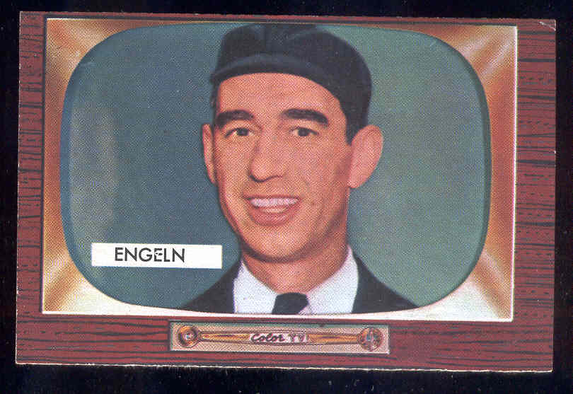 1955 Bowman #301 William R Engeln UMPIRE SCARCER HIGH NUMBER Baseball cards value